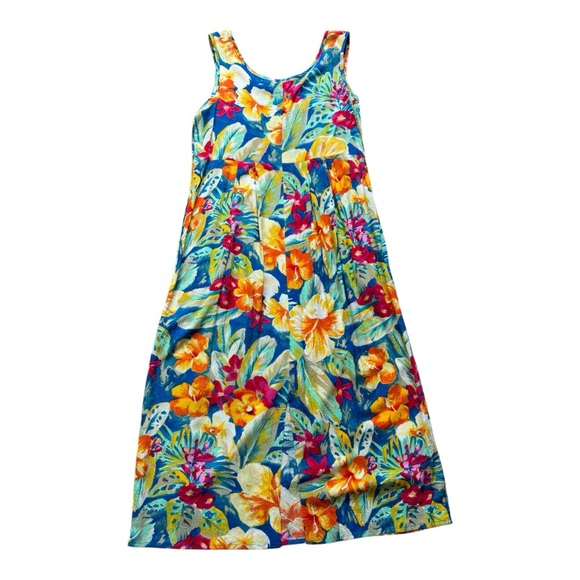 JAMS World Vintage Hibiscus Print Midi Dress size XS - Picture 3 of 10